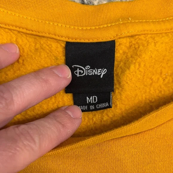Disney Yellow Sweater with Floral and Winnie the Pooh Character Design - Picture 2 of 7